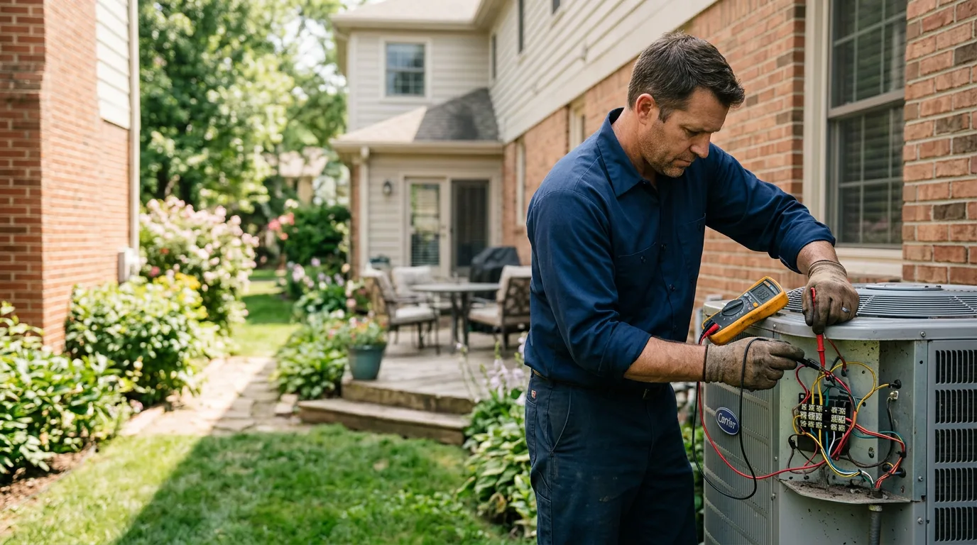 HVAC technician working near Stockertown, PA